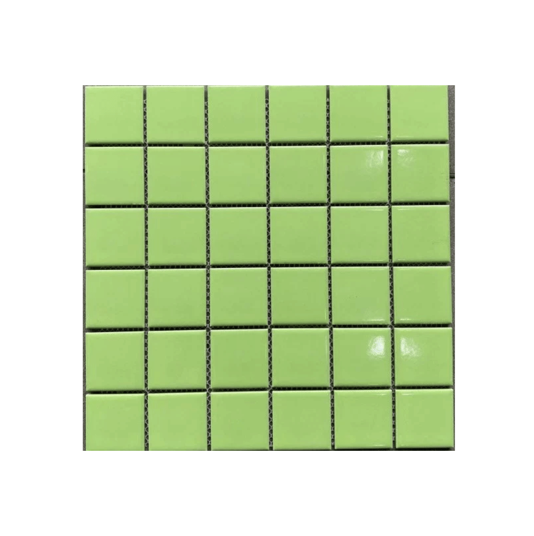โมเสค TIMELESS TILES รุ่น CLASSIC SQUARE 48 ขนาด 30X30 ซม. สีเขียวมะนาว ผิวเงา GLOSS LIME GREEN โมเสคเซรามิกทรงสี่เหลี่ยมจัตุรัส_0